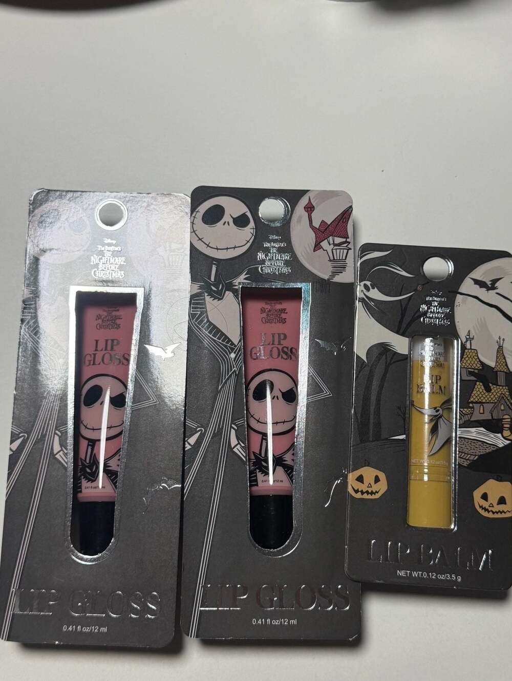 The Nightmare Before Christmas Lip Balm and Lip Gloss Bundle 3-Piece Set